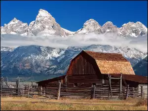 Drewniany, Wyoming, Dom, Góry