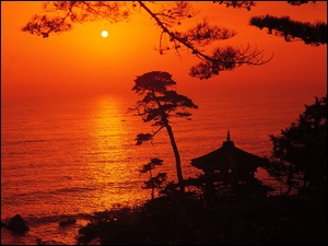 Wybrzeże, Słońca, Korei, Zachód