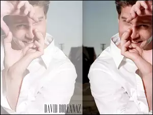 David Boreanaz, biała koszula