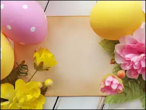Jajka, Wielkanoc, Kwiaty