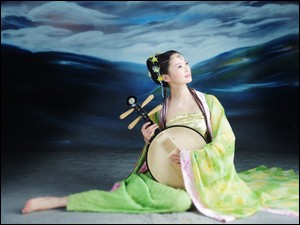 Kimono, Kobieta, Instrument