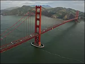 San Francisco, Most, Woda, Golden Gate, Góry