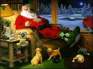 Pieski, Narodzenie, Małe, Mikołaj, Boże