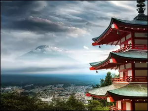 Domek, Japonia, Góra, Fuji