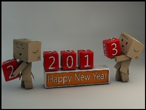 Happy, Danbo, New Year, 2013