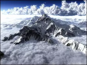 Szczyty, Chmury, Gór, Rocks