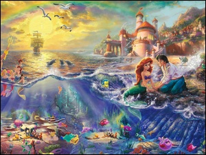 Thomas Kinkade, Morze, Disney, Mała Syrenka