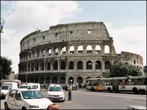 Rzym, Samochody, Koloseum, Ulica