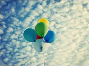 Balony, Chmury, Niebo