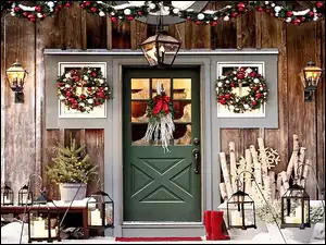 Dom, Narodzenie, Drzwi, Boże