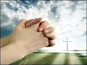 Modlitwa, Krzyż, Dłonie