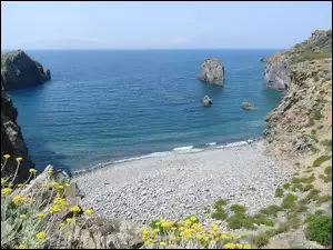 Panarea Włochy, Morze, Plaża