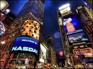 Times Square, Nowy Jork, Neony, Wieżowce