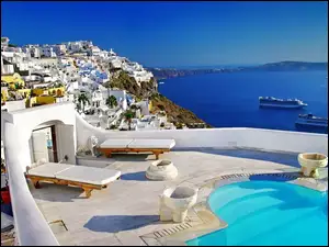Grecja, Spa, Santorini, Morze