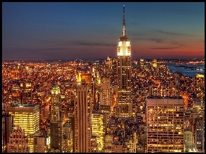 Panorama, Wieżowce, Nowego, Jorku
