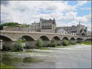 Francja, Rzeka, Zamek, Most, Amboise