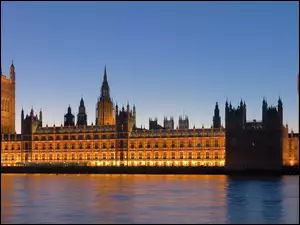 Londyn, Pałac, Big Ben, Westminster, Tamiza