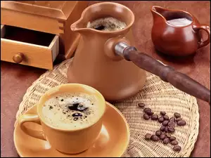 Kawy, Tygielek, Filiżanka
