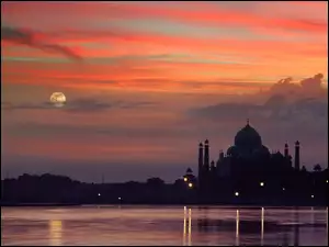 Tadż Mahal, Słońca, Agra, Zachód