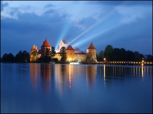 Litwa, Zamek, Wyspa, Jezioro, Troki