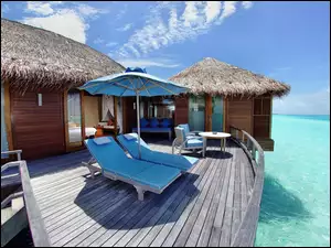 Hotel, Malediwy, Taras, Ocean