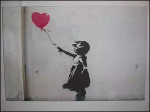 Dziewczynka, Banksy, Balonik, Graffiti