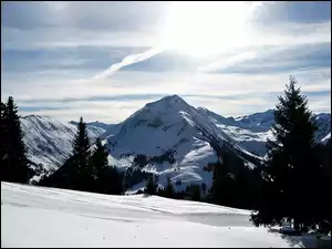 Pejzaż, Góry, Zimowy