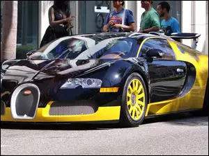 Bugatti Veyron, Żółto, Granatowy