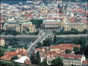Panorama, Most Karola, Miasta, Praga