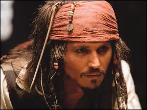 Piraci Z Karaibów, chusta, Johnny Depp, korale