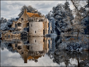 Zamek, Anglia, Scotney, Kent
