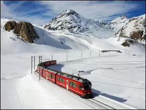 Pociąg, Zima, Alpy