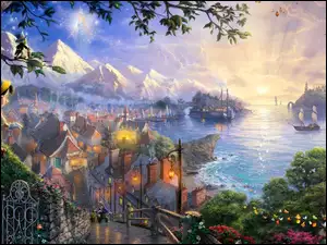 Thomas Kinkade, Wyspa, Disney, Pinokio