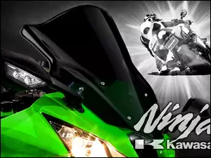Motocyklista, Kawasaki ZX-10R Ninja, Zielony, Motocykl, Ścigacz