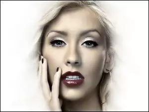 Christina Aguilera, Kobieta, Makijaż, Twarz, Dłoń