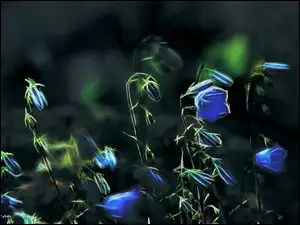 Fractalius, Niebieskie, Kwiatki