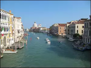 Piękna, Łódki, Wenecja, Kanał