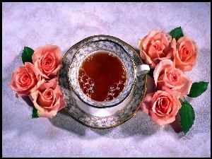 Różyczki, Herbata, Filiżanka