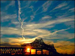 Most, Stany Zjednoczone, Zachód Słońca, Baton Rouge