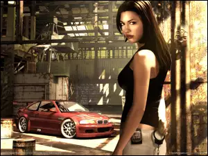 Need For Speed Most Wanted, bmw, kobieta, samochód