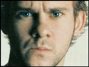 twarz, Dominic Monaghan, niebieskie oczy