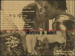 wiersz, Romeo And Juliet, Leonardo DiCaprio, Claire Danes, pocałunak