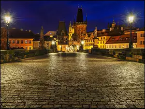 Praga, Noc, Czechy, Miasto