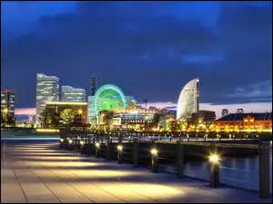 Miasto, Japonia, Panorama, Yokohama