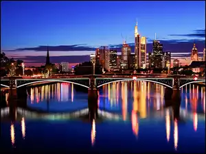 Odbicie, Frankfurt, Most, Niemcy, Miasto
