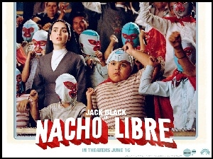 Nacho Libre, zakonnica, dzieci, maski