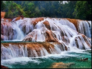 Wodospad, Meksyk, Agua Azul, Chiapas