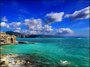 Włochy, Chmury, Portofino, Morze