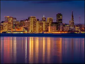 San Francisco, Rzeka, Miasto, Noc