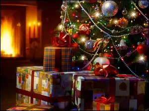 Choinka, Święta, Prezenty, Boże Narodzenie